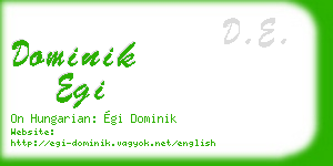 dominik egi business card